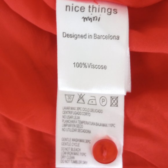 Nice Things Mini- Orange dress with geometric patterns size 10 - Picture 6 of 6